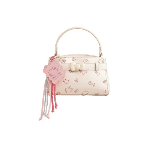 TOUTOU Pieces Kitty Collaboration Pieces Kitty Synthetic Leather Handbag Regular Women's Pink/White