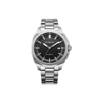 ROSSINI Medallion Collection Automatic Mechanical Movement Stainless Steel Watchband Watch Men's Watches Black Dial