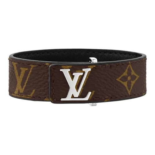LOUIS VUITTON Canvas Wristbands Unisex Brown