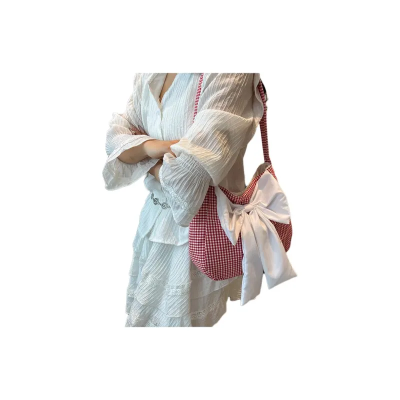 Wenpercy Cotton Fabric Shoulder Bag Regular Women's Red-4