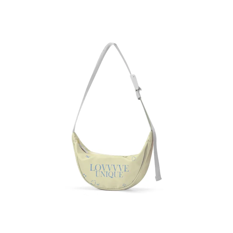 QRST Polyester Crossbody Bag, Shoulder Bag Unisex White/Apricot-7