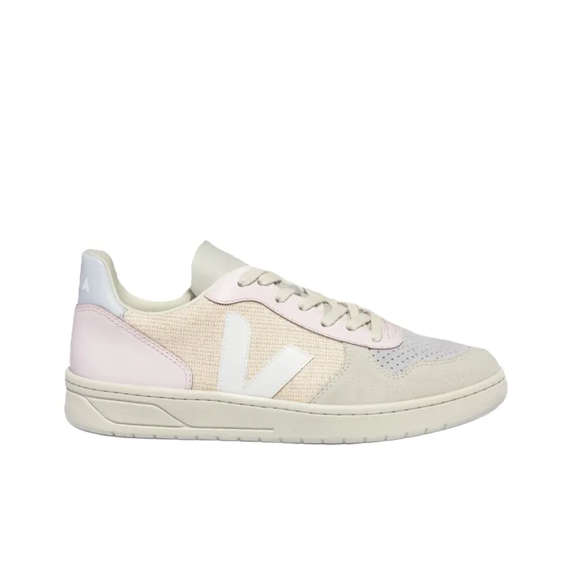 VEJA V 10 J Mesh Low Top Skateboard Shoes Unisex White-1
