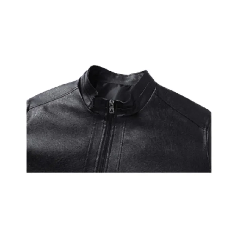 PIERRE CARDIN Leather Jacket Men's Black-2