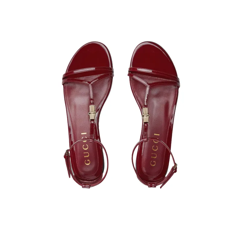 GUCCI One Strap Sandals Women's Red-2
