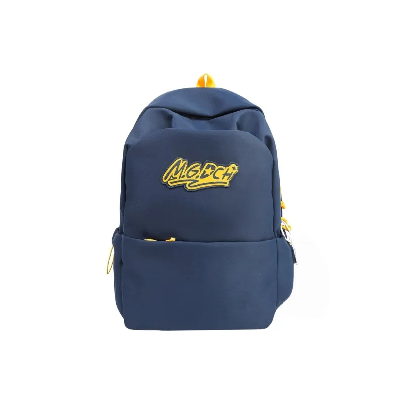 BRABOSTON Nylon Backpack Unisex Black/White/Green/Dark Blue/Sky Blue-3