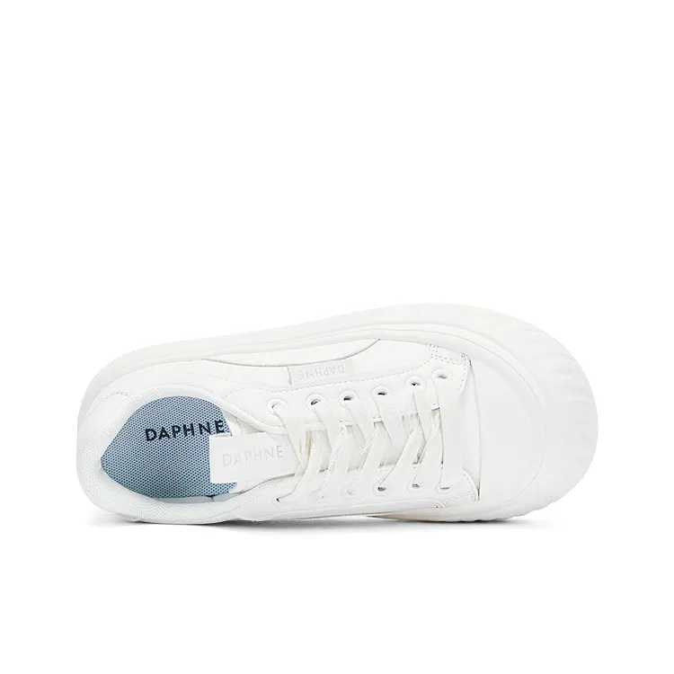 DAPHNE Lightweight Low Top Skateboard Shoes Women's White-4