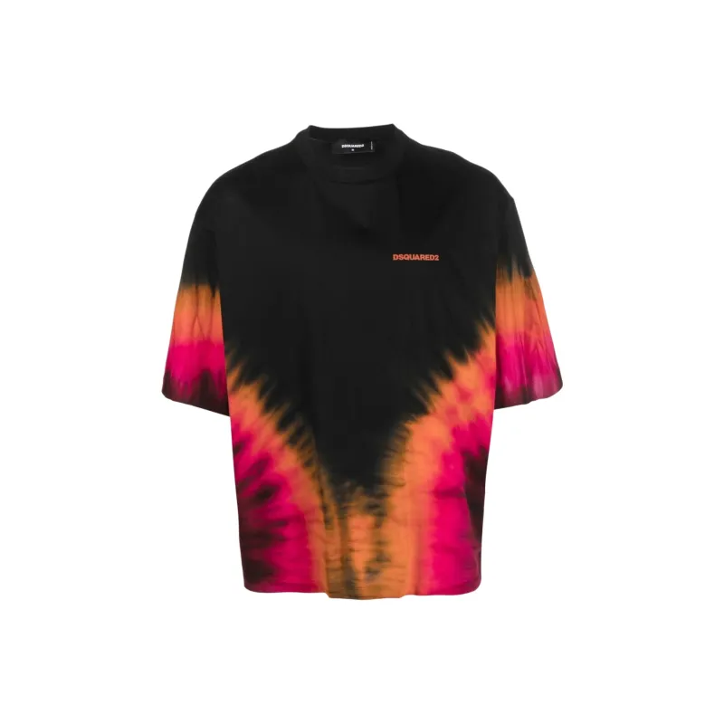 DSQUARED2 Tie dye Logo print T shirt-0