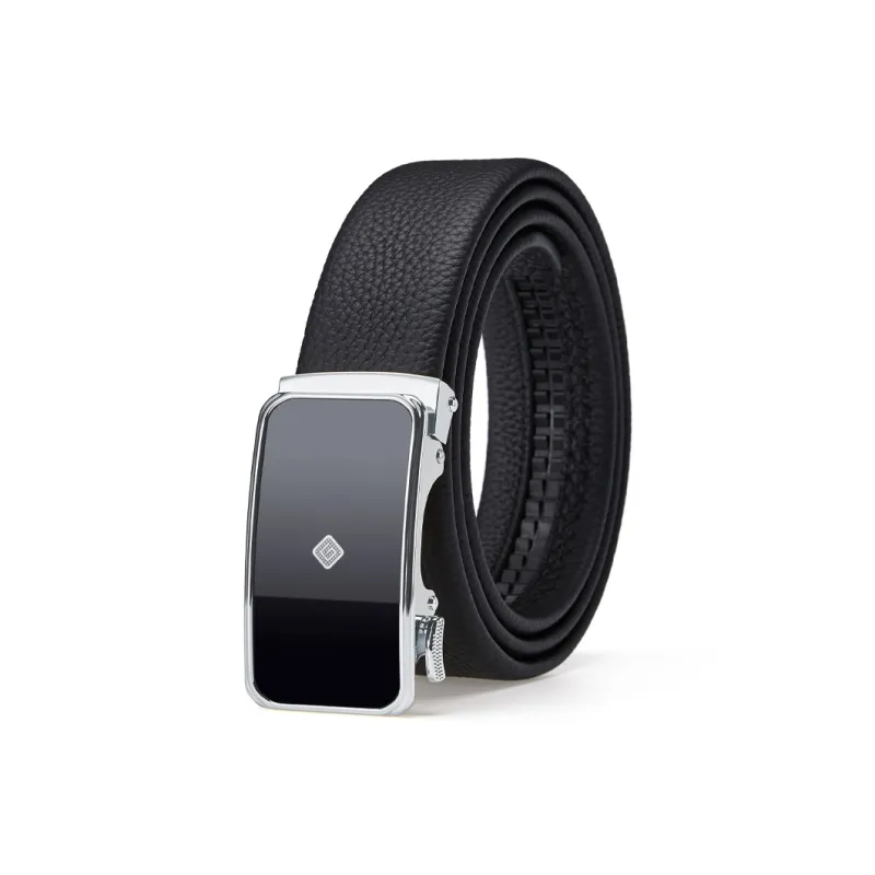 Jeccieziio Cow Leather Belts Men's Gunmetal, Gold, Silver Width 3.5cm-13