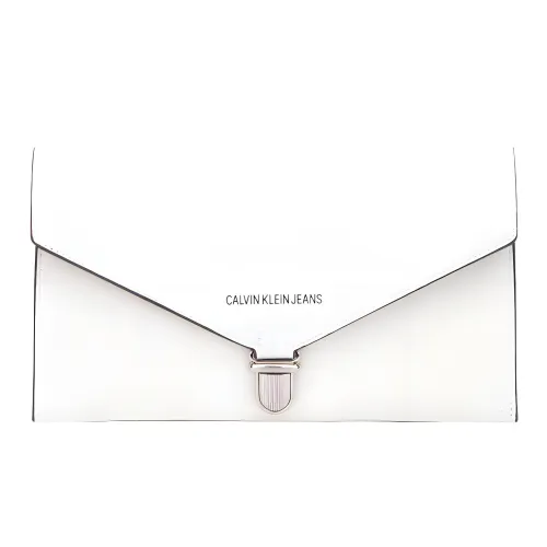CALVIN KLEIN Artificial Leather Clutch Regular Women's White
