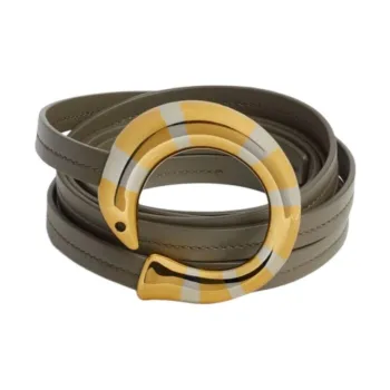 Bottega Veneta Calfskin Leather Belts Women's Umber Width 2CM
