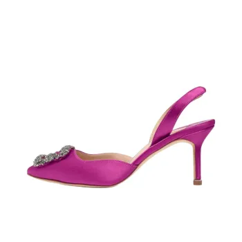 MANOLO BLAHNIK Hangisi Slim Heel High Heels 7cm Women's Pink