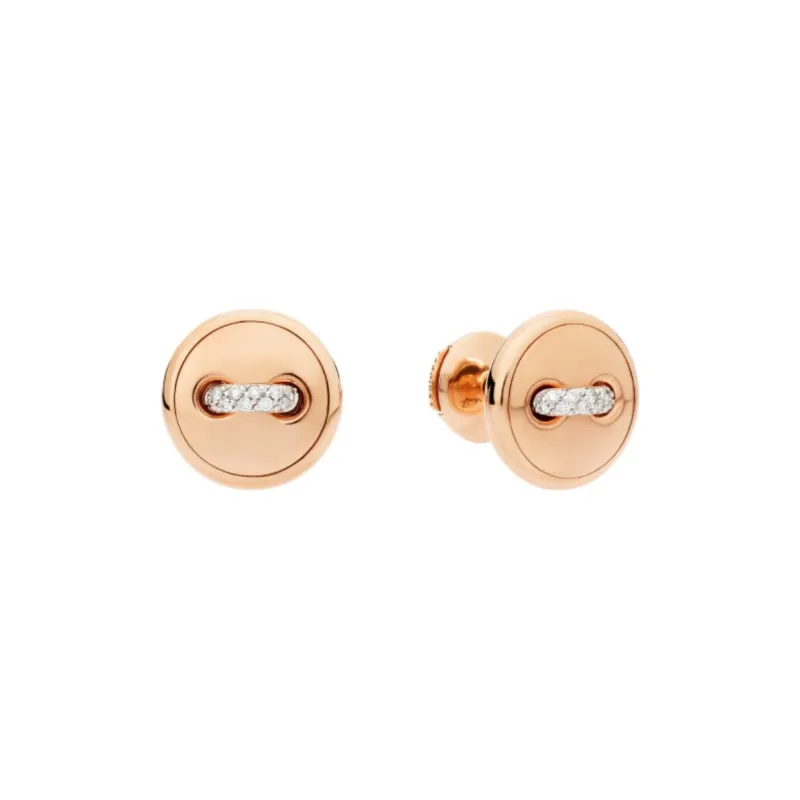 POMELLATO 18K White Gold Stud Earrings Unisex Rose Gold-1
