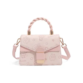 CLEVER& KETCH PU Shoulder Bag, Crossbody Bag, Handbag Women's Pink/Ecru