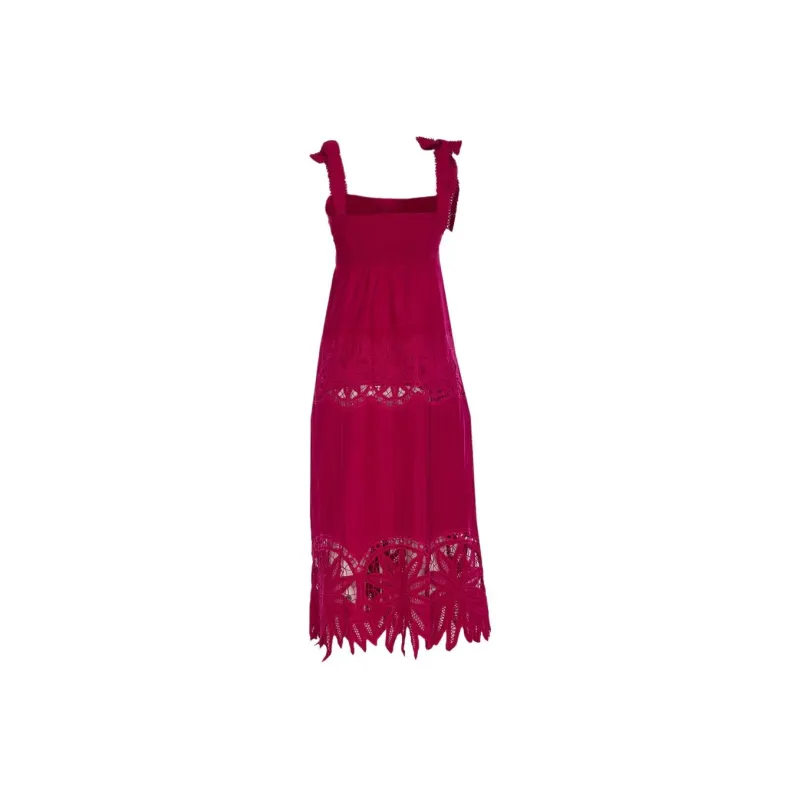 Farm Rio Lace detailing Midi Dress-1