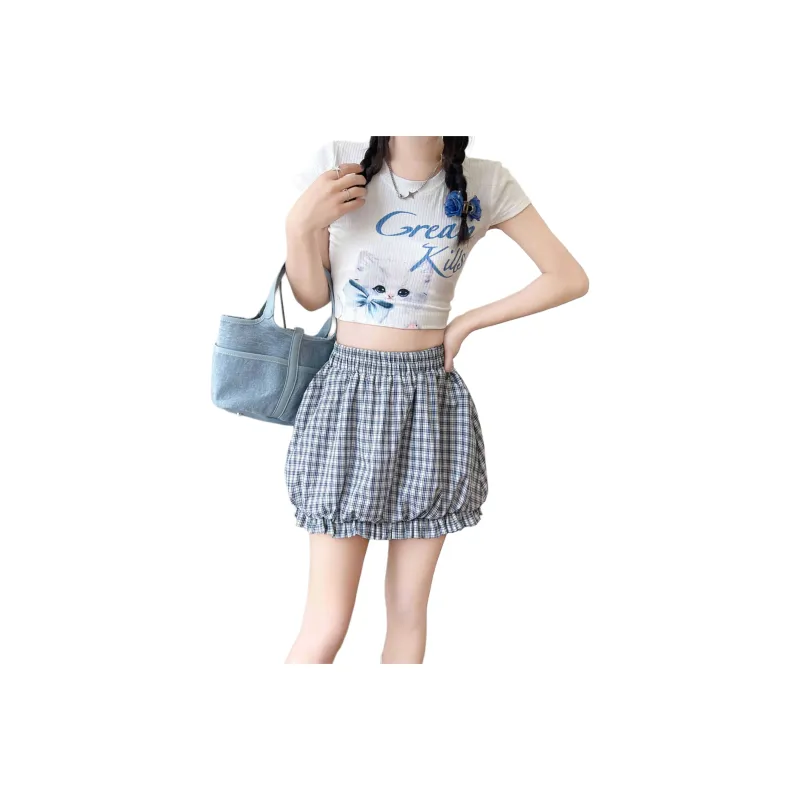 Hao Zhilang Casual Short Skirts Women's-2