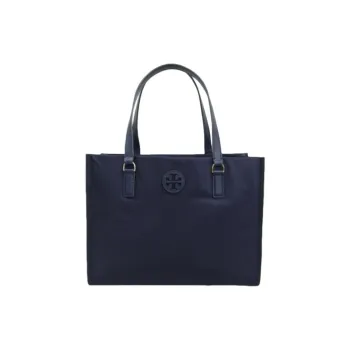 TORY BURCH Ella Nylon Tote Bag, Shopping Bag, Handbag Trumpets Unisex Marine Blue
