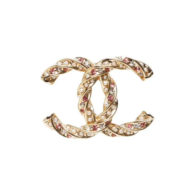 CHANEL 2024 Interlocking Cc Logo Brooch-1