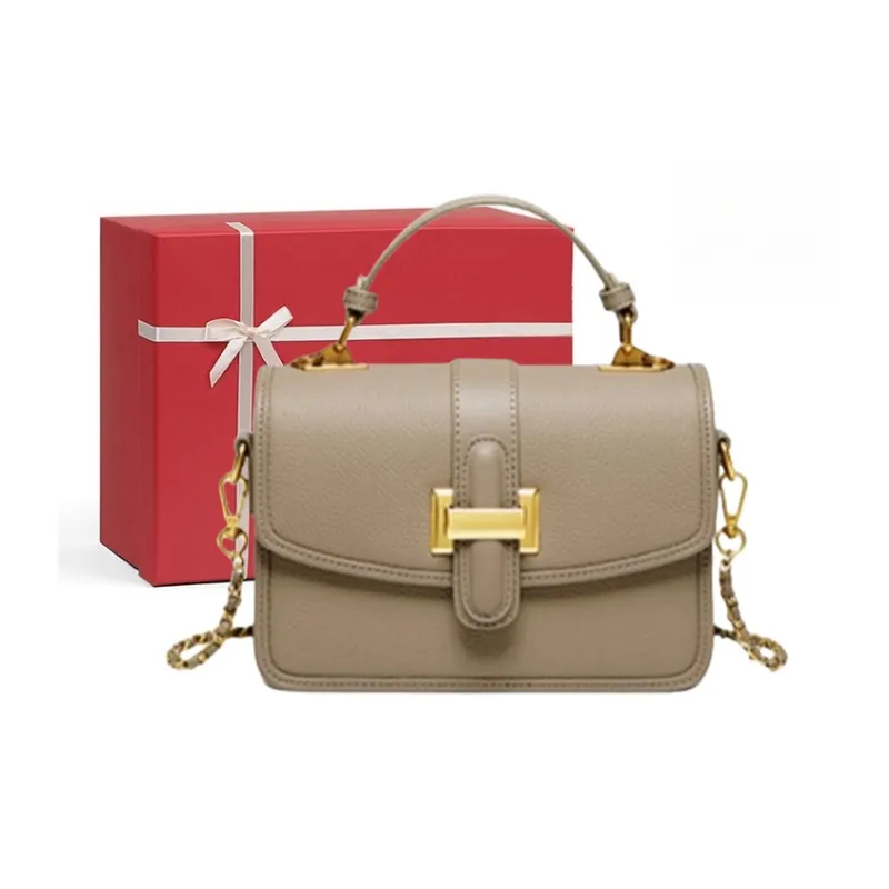CNNCOO Cow Leather Crossbody Handbag Women's Ecru & Apricot/Midnight Black/Elephant Gray-10
