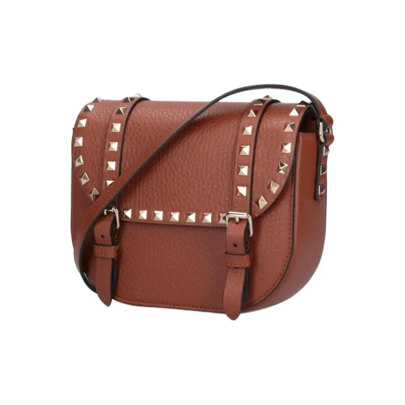 Valentino Calfskin Shoulder Bag, Crossbody Bag Women's Brown-2