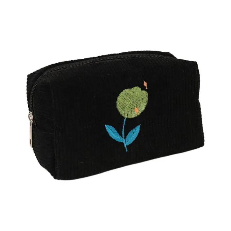 QEEDNS Instagram Style Floral Makeup Bags Portable Large Capacity-0