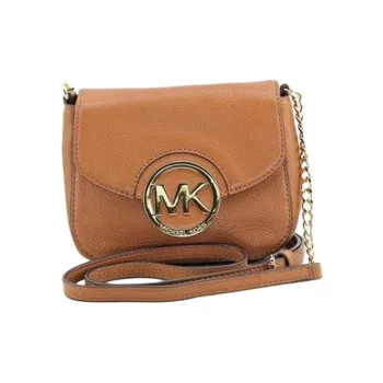 MICHAEL KORS Fulton Leather Shoulder Bag Trumpets Women's Brown