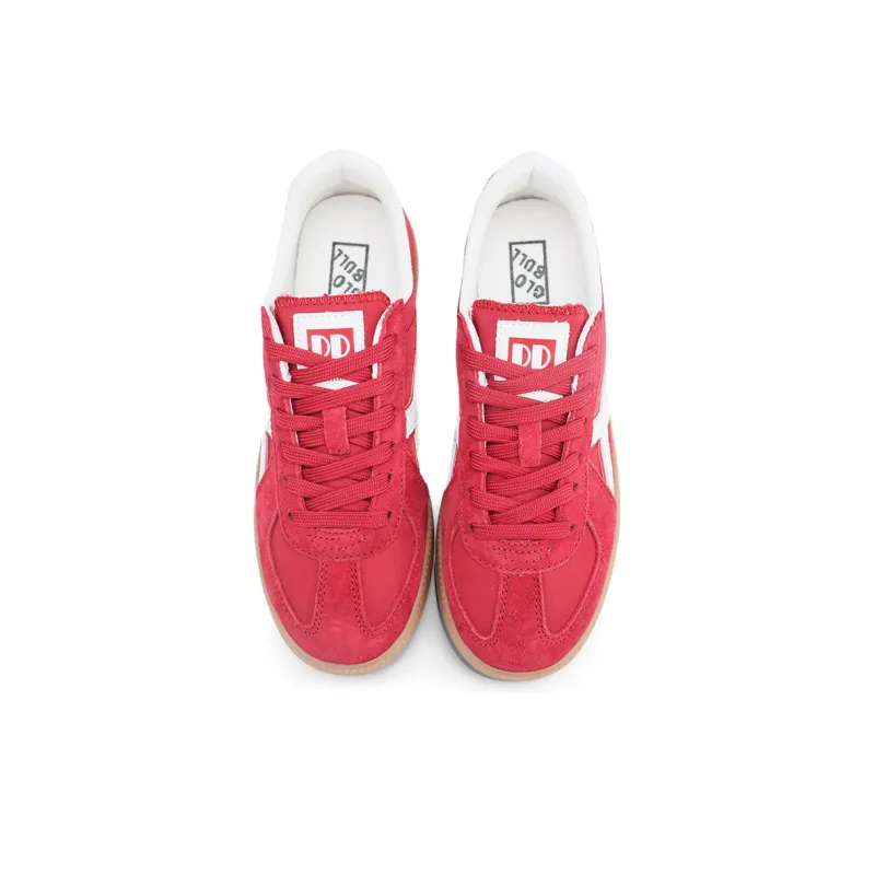 GLO BULL Slip Resistant, Lightweight, And Breathable Low Top Skateboard Shoes Unisex Red-3