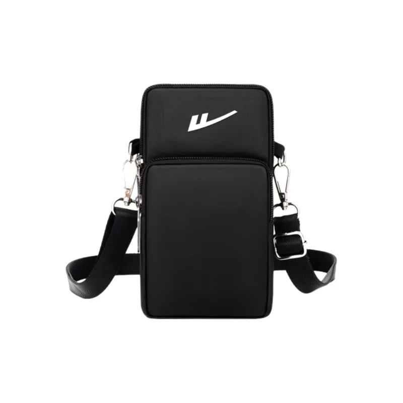 Warrior Nylon Shoulder Bag Unisex Black-0