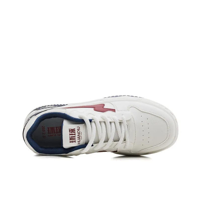 HUANQIU Slip Resistant Shock Absorbers With Abrasion Resistant Properties Low Top Skateboard Shoes Men's Red Blue-2