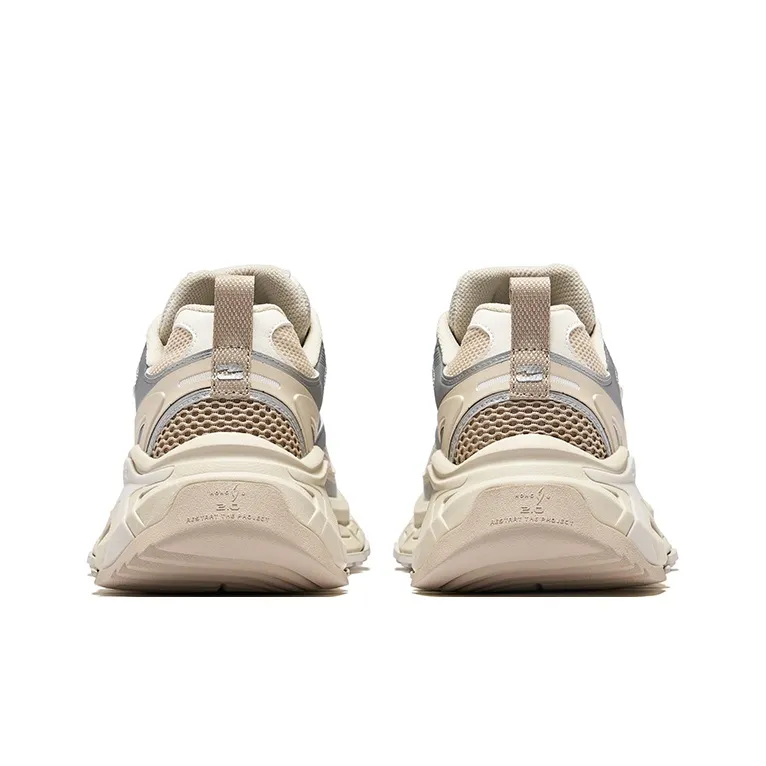 Erke Hongyu 2.0 Abrasion Resistant Breathable Moisture Wicking Low Top Chunky Sneakers Men's Wild Gray Warm Linen-3