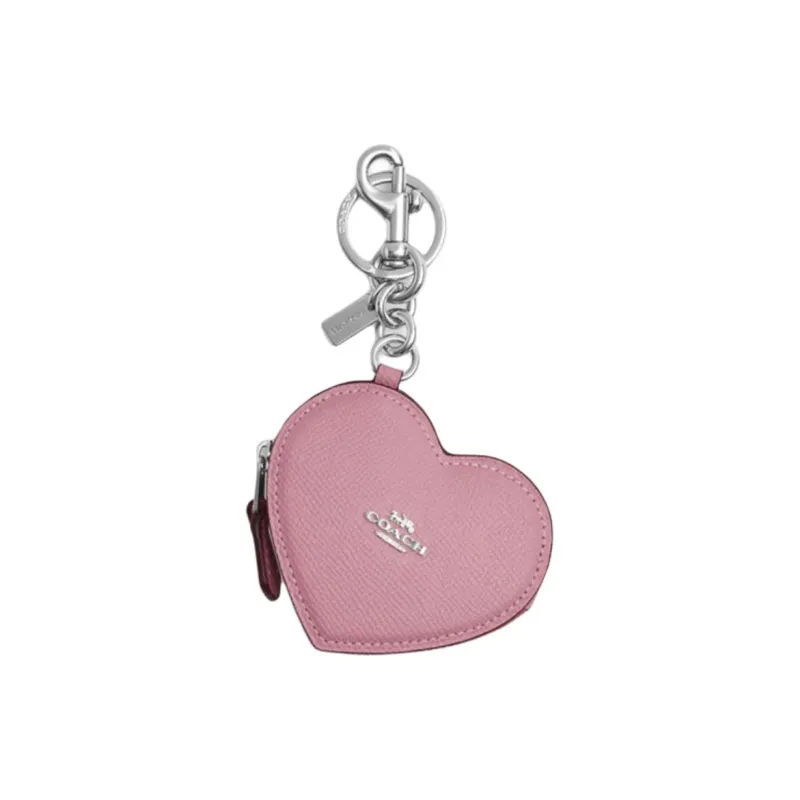 COACH Split Cow Leather Pendants Women's Red-2