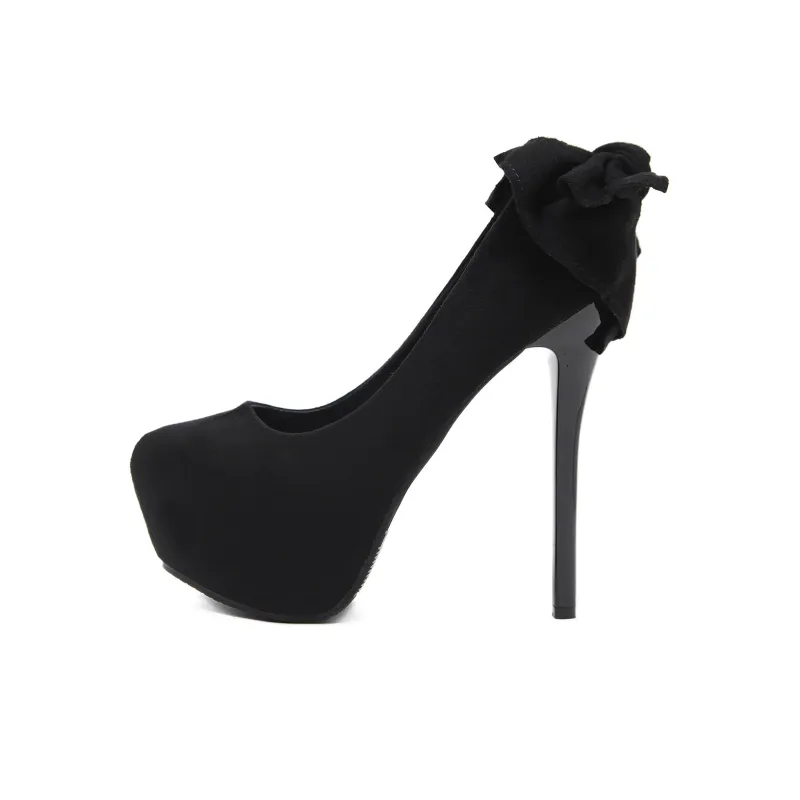 Lan Miao Slim Heel High Heels Women's Black-0