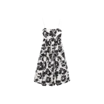 STINE GOYA Anemone jacquard Voluminous Midi Dress