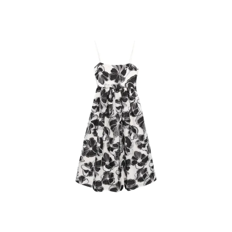 STINE GOYA Anemone jacquard Voluminous Midi Dress-0