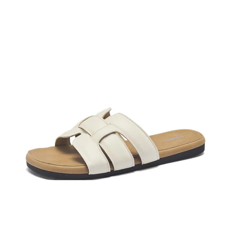 AGSDON Slide Slippers Women's Beige/Pink/Yellow-1