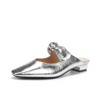 Beijiani Rubber Sole Quiet Abrasion Resistant Slip Resistant Closed Toe Slippers Women's