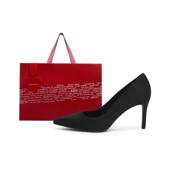 CHARLES&KEITH Small Ck Slim Heel High Heels 8cm Women's Black