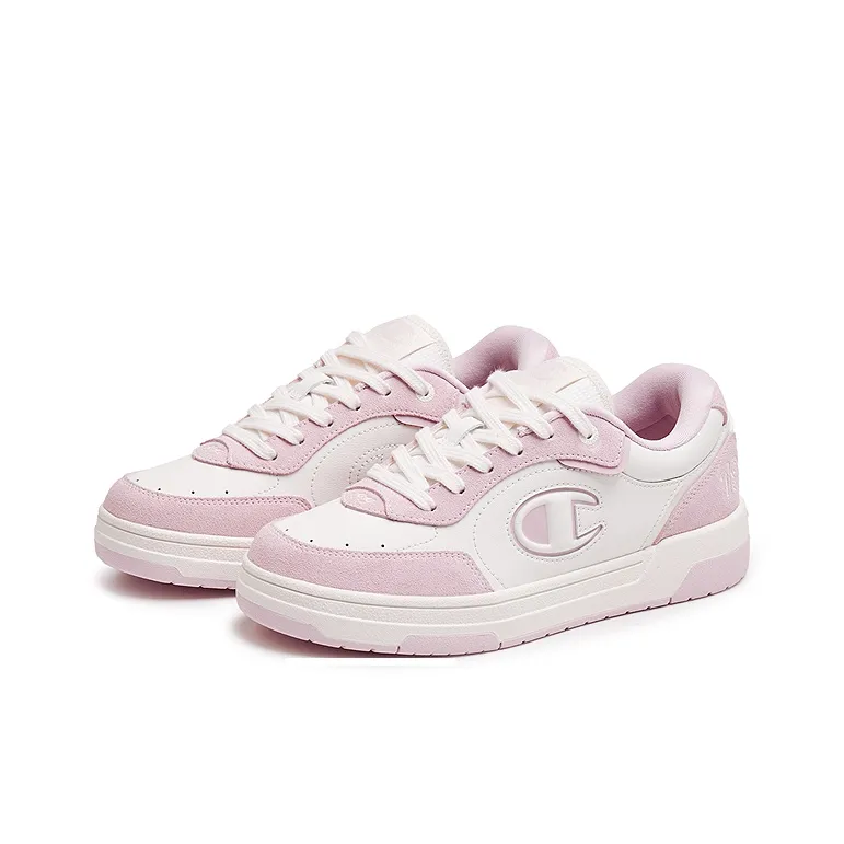 Champion Balance Low Top Skateboard Shoes Unisex Milk White/Pink Frost-1