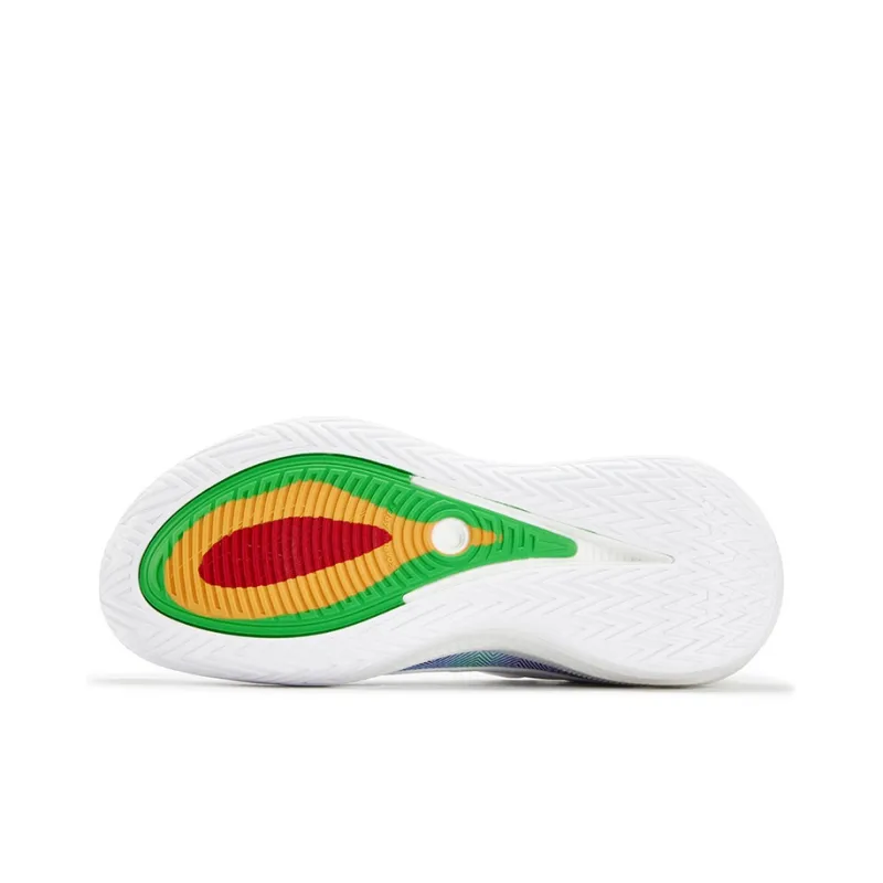 361° Zen 7 Cushioning Coverage Abrasion Resistant Slip Resistant Low Top Basketball Shoes Men's White Blue-4