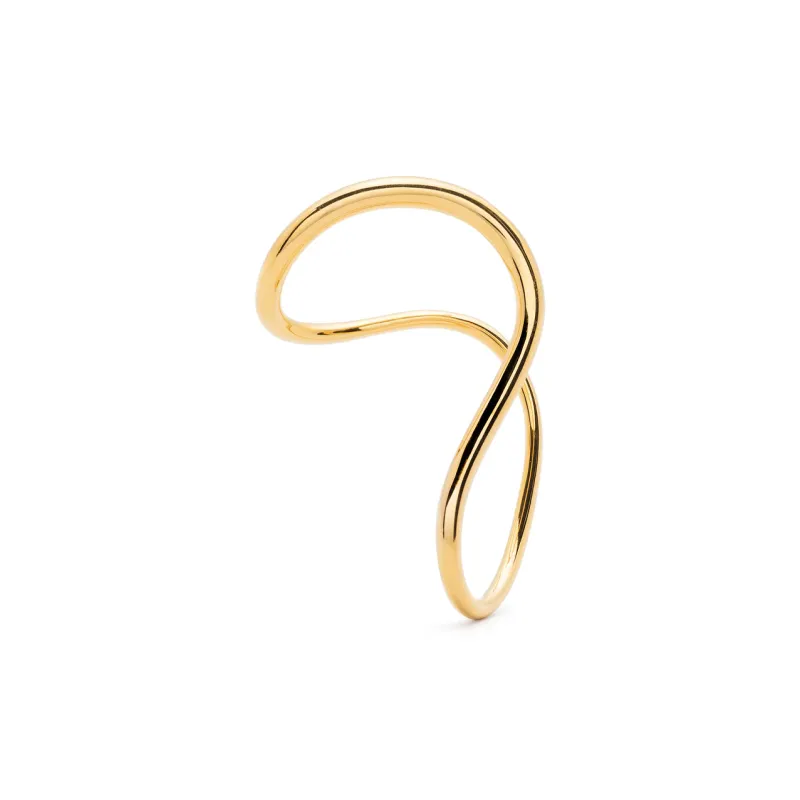 Charlotte Chesnais Gold plated Sterling Silver Slide Single Earring-0