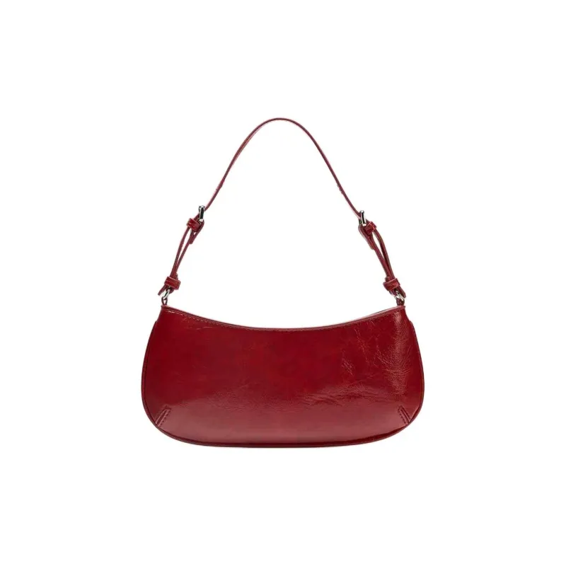ZARA PU Shoulder Bag, Handbag, Shoulder Bag Trumpets Women's Red-0