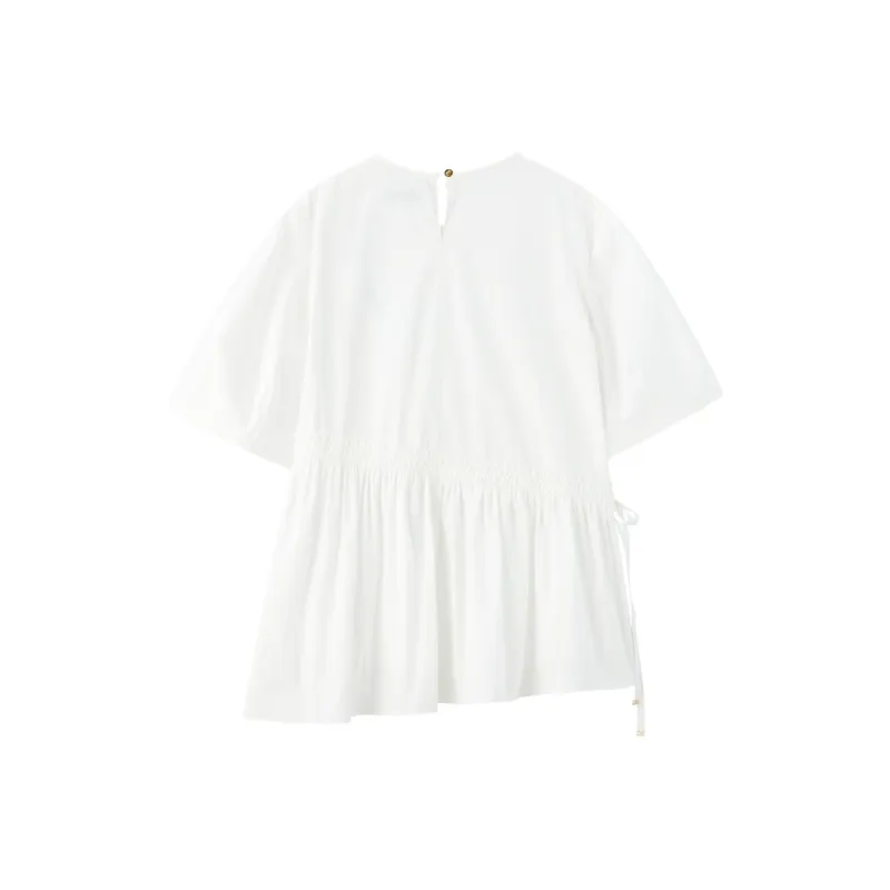 PEACEBIRD Shirts Women's Antique Veneer White-1