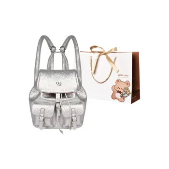 ERANGBEAR PU Leather Backpack Regular Women's Multicolor