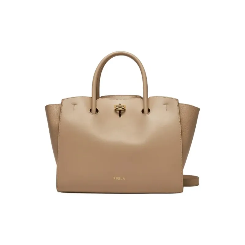 Furla Genuine Leather Tote Bag, Shopping Bag, Shoulder Bag, Handbag Medium Size Women's Light Umber-0