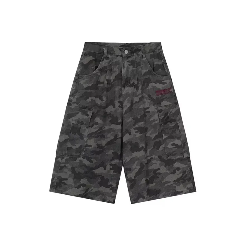 DJ.SPIRIT Denim Shorts Unisex Camouflage-0