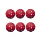 Red/6 Pcs Glow-in-The-Dark Pickleballs