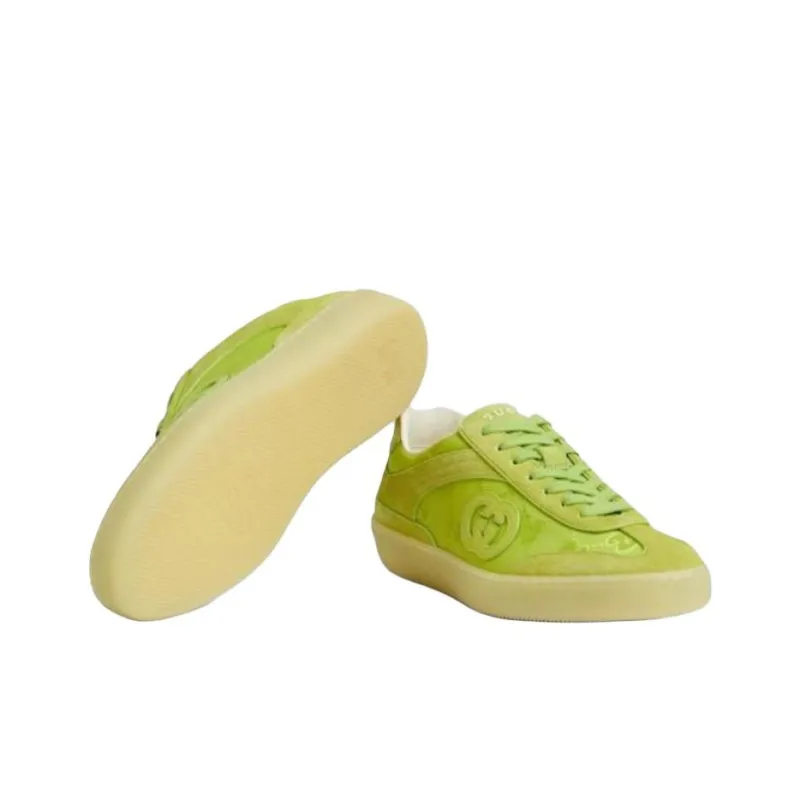 GUCCI G75 Low Top Skateboard Shoes Women's Lime Green-5