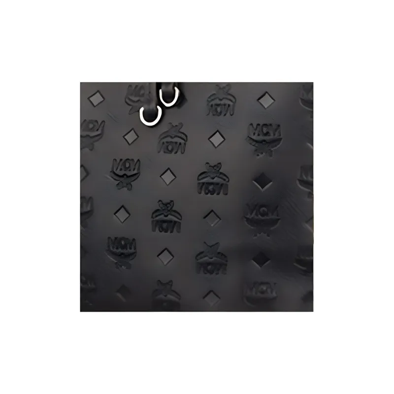 MCM Essential Visetos Origina Artificial Leather Bucket Bag, Shoulder Bag, Crossbody Bag Women's Black-5