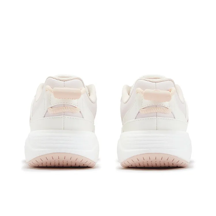 361° Rowing Boat Anti Slip Wear Resistant Low Top Skateboard Shoes Women's White Pink-3