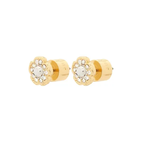 COACH Brass Plated Stud Earrings Women's Gold