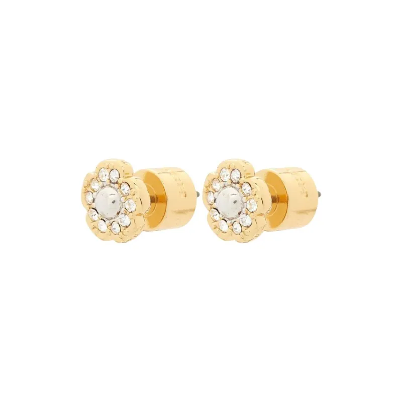 COACH Brass Plated Stud Earrings Women's Gold-0